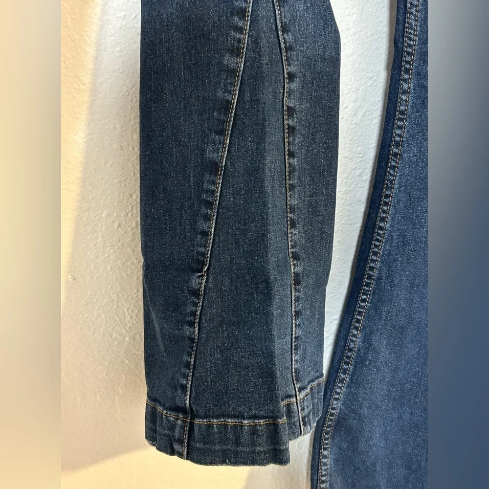 Shyanne Dark Blue Flare Jeans - Picture 4 of 5